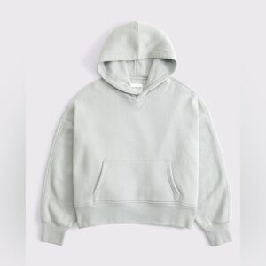 Abercrombie & Fitch Essential Hoodie Soft A&F Max Fleece Light Green Sunday S/M